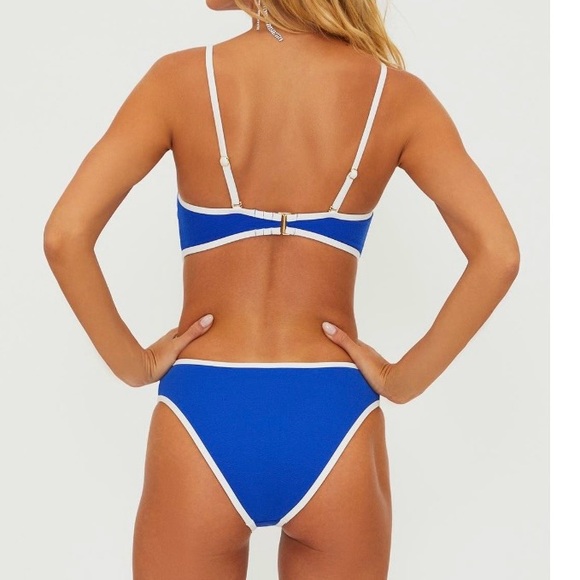 NWT Beach Riot Daphne Blue One-Piece Swimsuit Size M Removable Straps Open Back - Picture 10 of 15